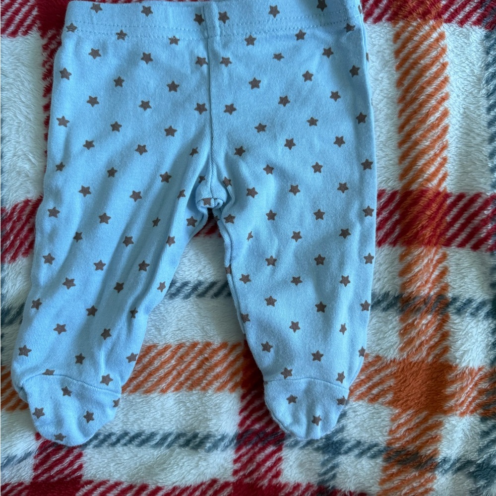 Gerber Light Blue Pants with Brown Stars